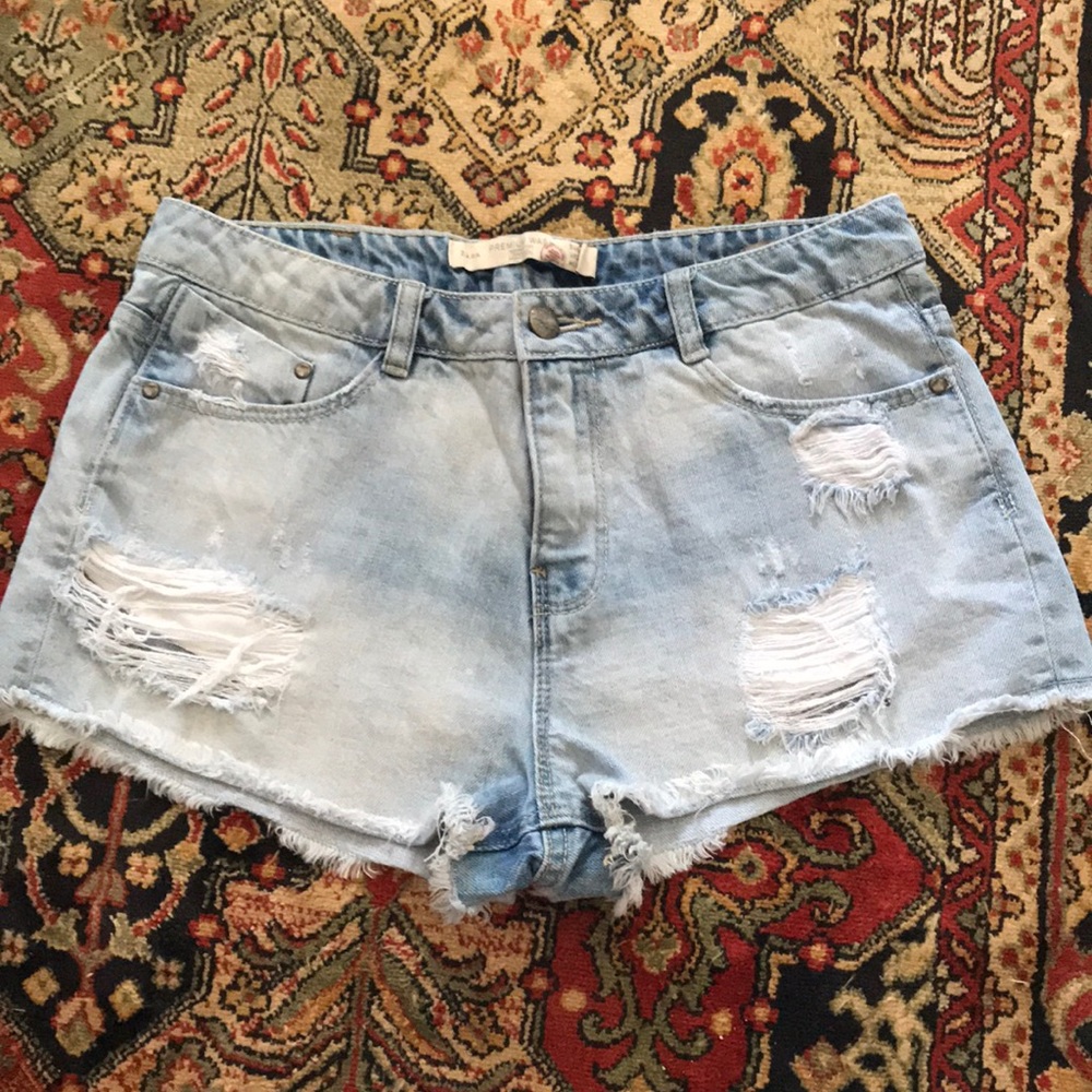 Zara Light Wash Shorts